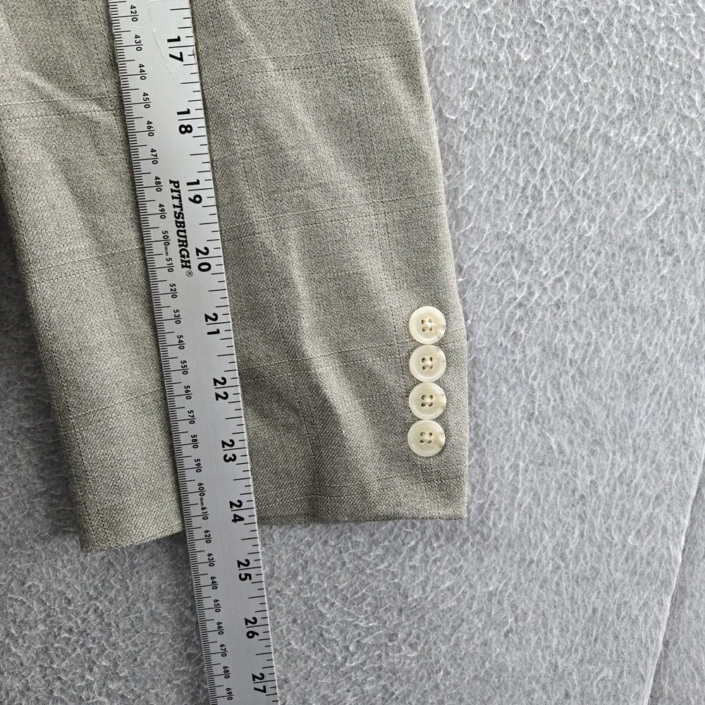 Lauren Ralph Lauren Men‎ Blazer 44S Gray Silk Wool Sport Coat Button